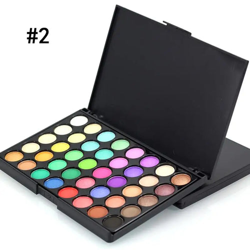 Palette de fards à paupières 40 couleurs scintillantes avec 5 pinceaux
