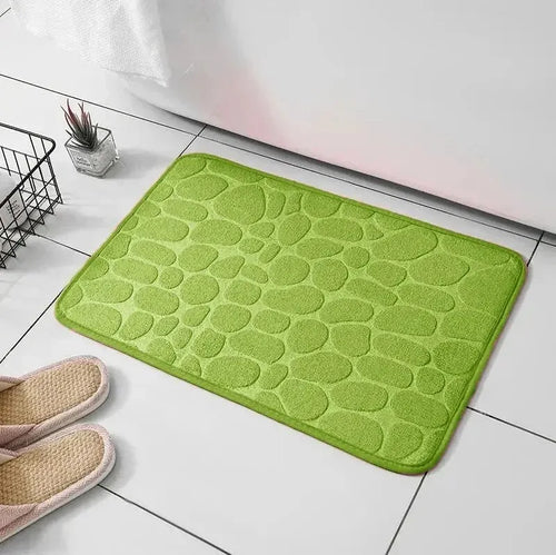 Tapis de salle de bain antidérapant en velours gaufré à mémoire de forme