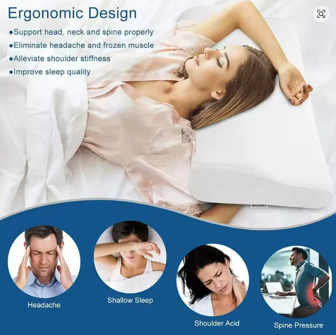 Oreiller ergonomique en mousse à mémoire