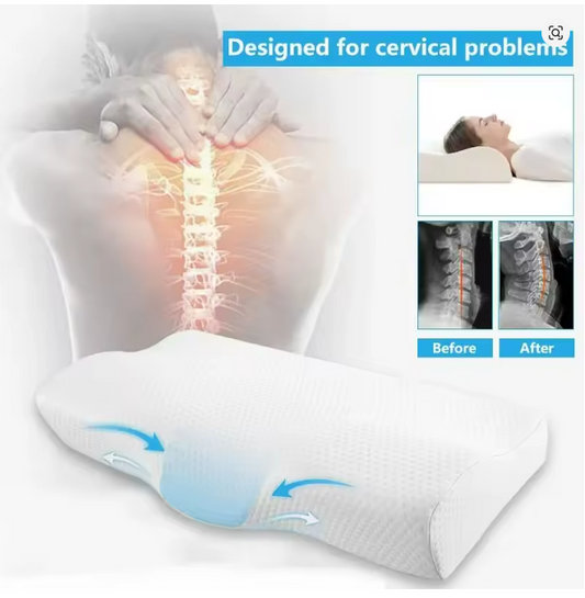 Ergonomic memory foam pillow