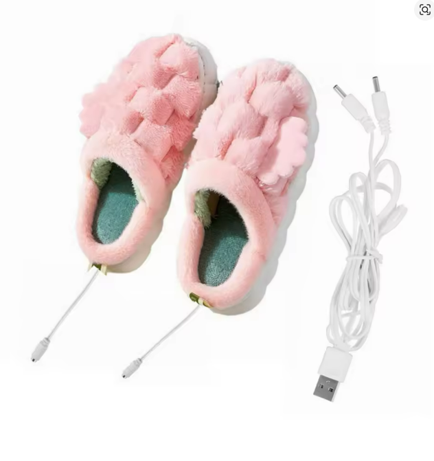 Microwavable heated slippers