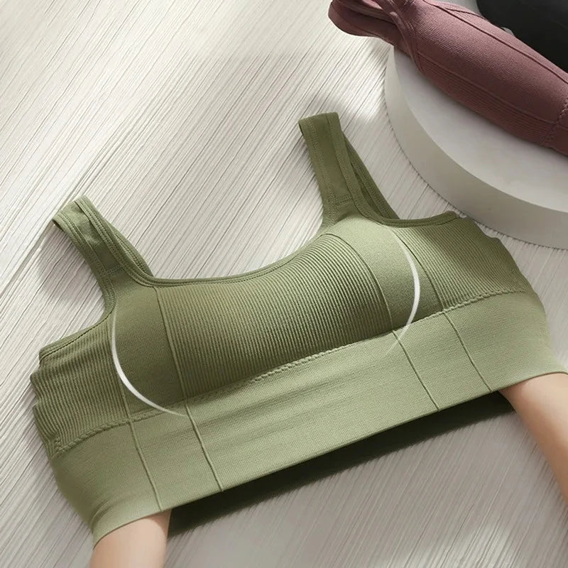 Soutien-gorge de sport sans coutures pour femmes, haut court respirant et élégant