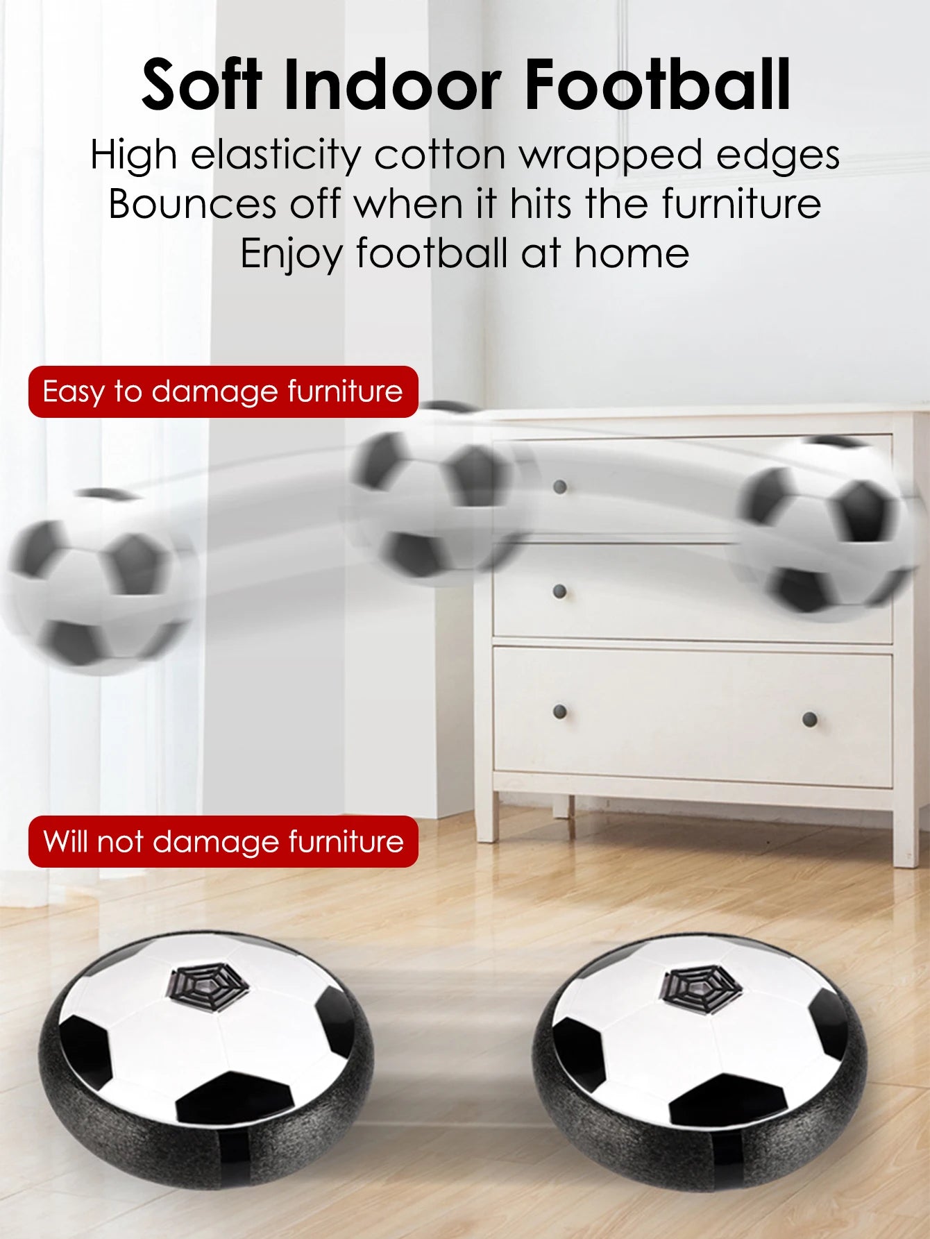 Ballon de football flottant interactif pour enfants
