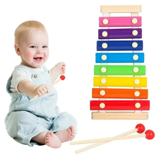 Xylophone en bois Montessori à 8 échelles, instrument de musique
