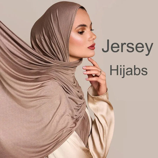 hijab long en jersey de coton