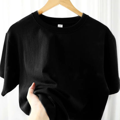 T-shirt homme, couleur unie, col rond, manches courtes