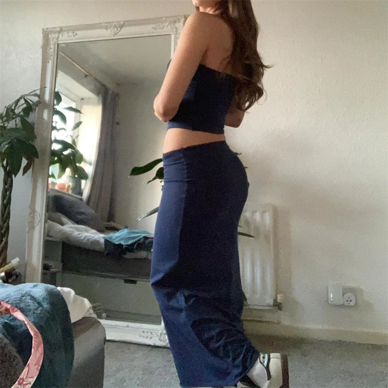 Ensemble jupe longue vintage 2 pièces