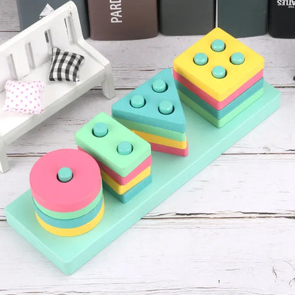 Jouet éducatif Montessori en bois 3D pour bébé, apprentissage de l'enfance