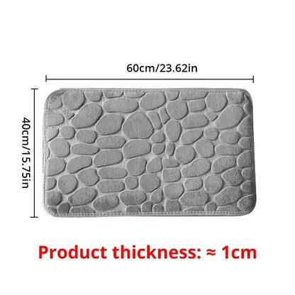 Tapis de salle de bain antidérapant en velours gaufré à mémoire de forme