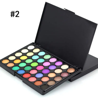 Palette de fards à paupières 40 couleurs scintillantes avec 5 pinceaux