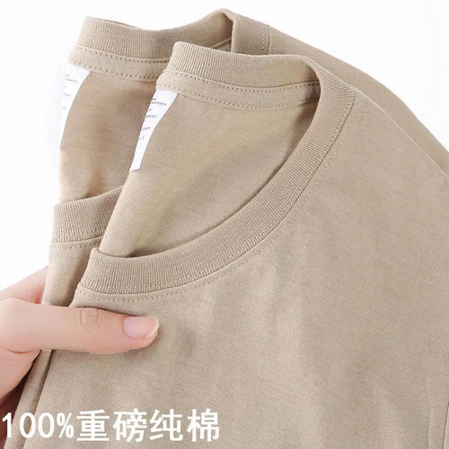 T-shirt homme, couleur unie, col rond, manches courtes