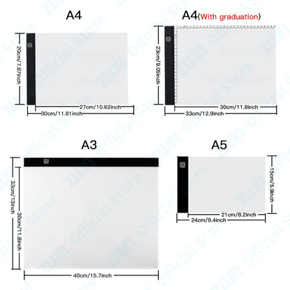 Planche à dessin LED à 3 niveaux de gradation