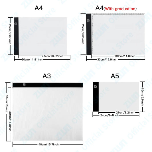 Planche à dessin LED à 3 niveaux de gradation