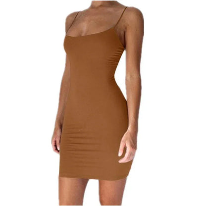 Robe mini d'été à bretelles