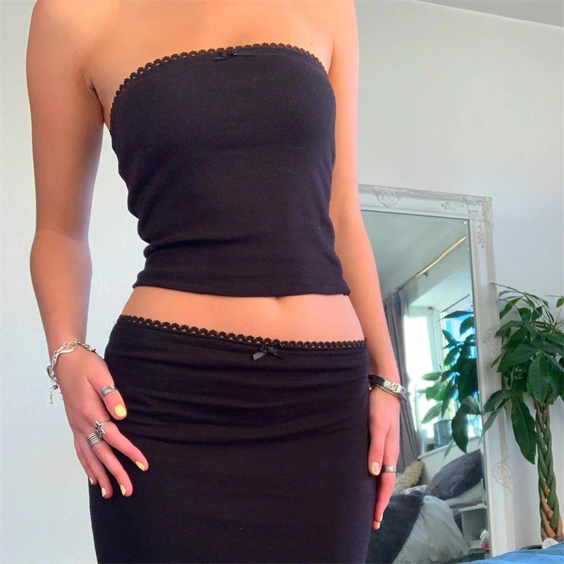 Ensemble jupe longue vintage 2 pièces