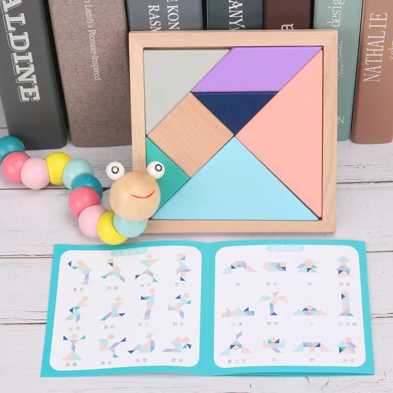 Jouet éducatif Montessori en bois 3D pour bébé, apprentissage de l'enfance