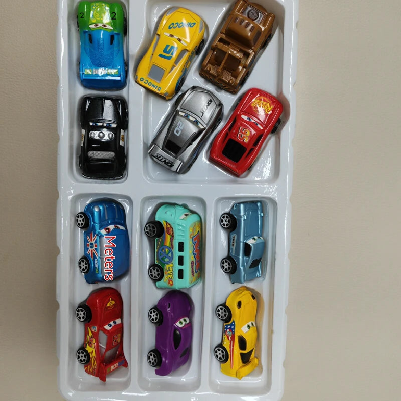 Lot de 12 figurines Disney Pixar Cars Back Force Lightning McQueen Jackson 6 cm