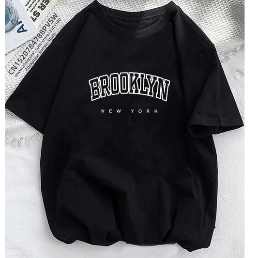 T-shirt imprimé lettre Brooklyn