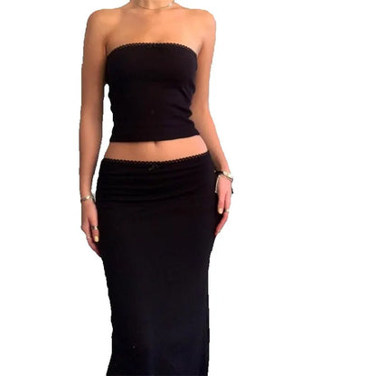 Ensemble jupe longue vintage 2 pièces