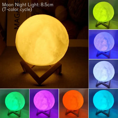 Lampe de nuit LED en forme de lune
