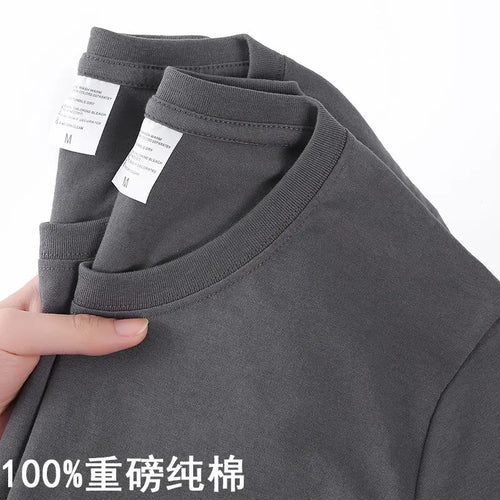 T-shirt homme, couleur unie, col rond, manches courtes