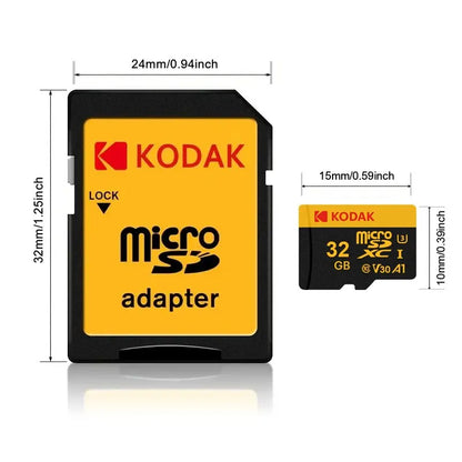 Carte mémoire Micro SD KODAK 512 Go 256 Go jusqu'à 90 Mo/s