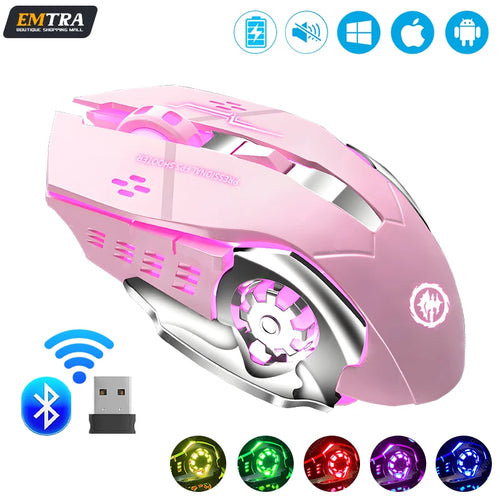 Souris sans fil rechargeable, Bluetooth, USB