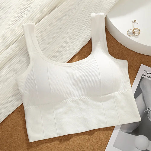 Soutien-gorge de sport sans coutures pour femmes, haut court respirant et élégant
