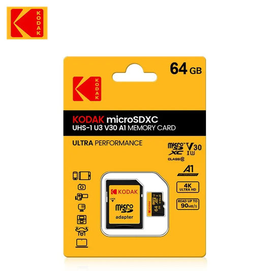 Carte mémoire Micro SD KODAK 512 Go 256 Go jusqu'à 90 Mo/s
