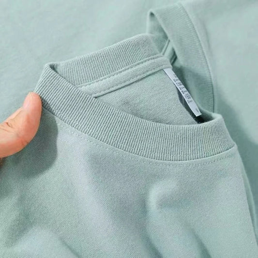 T-shirt homme, couleur unie, col rond, manches courtes