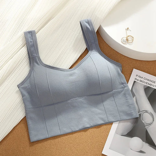 Soutien-gorge de sport sans coutures pour femmes, haut court respirant et élégant