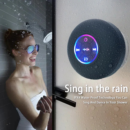 Enceinte Bluetooth portable sans fil, LED, étanche IPX4