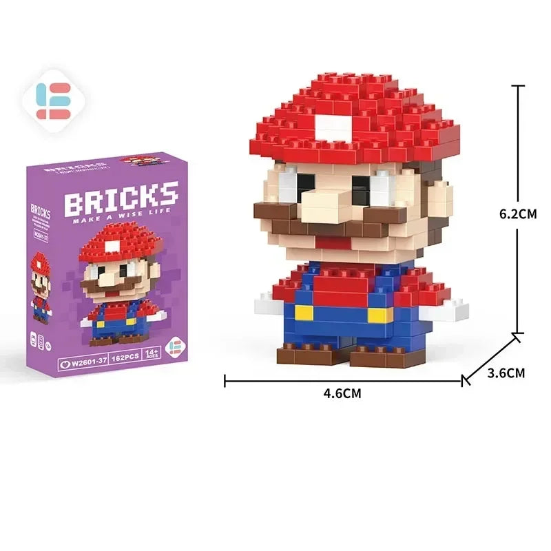 Poupées de dessin animé Stitch Sanrio Coke Mickey Mouse et microparticules LEGO