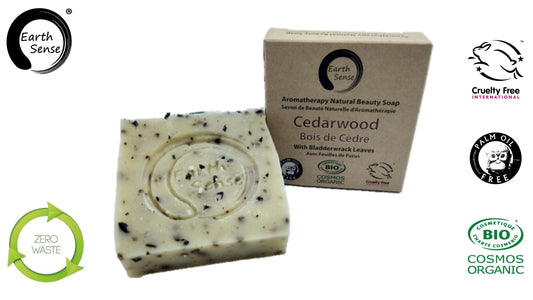 Savon solide certifié biologique - Bois de cèdre et fucus vésiculeux 90 g