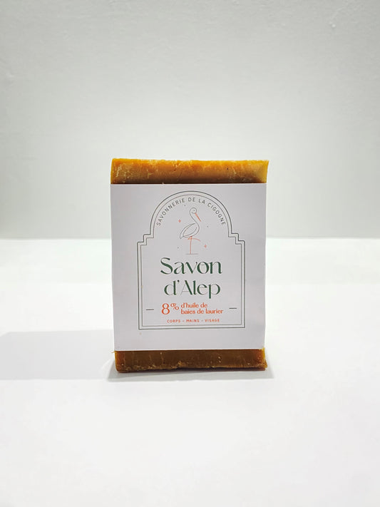 Savon d’Alep à 8% huile de baies de laurier